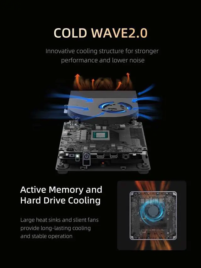 Alt view image 4 of 5 - MINISFORUM Venus UM790 Pro Mini PC AMD Ryzen 9 7940HS Barebone with AMD Radeon 780M, 4X USB3.2, 2X USB4, 2xHDMI 2.1, 2X PCIe4.0, Wi-Fi 6E/BT5.3, RJ45 2.5 G(NO RAM/SSD/OS)
