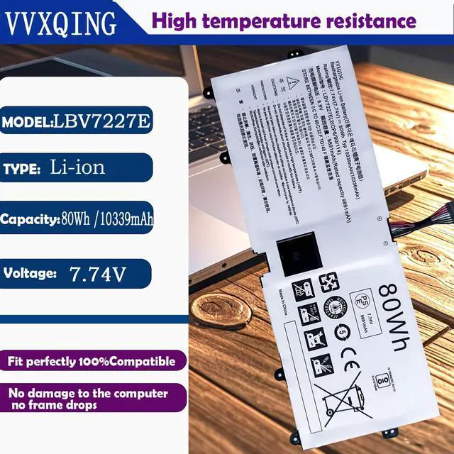 Alt view image 2 of 5 - VVXQING LBV7227E Laptop Battery Replacement for LG Gram 15 16 17 2020 2021 15Z90N 17Z90N 17Z90P 16Z90PG 17Z90N-VA76K 16Z90P 16ZD90P 16Z90PC Series 2IC96/90/114