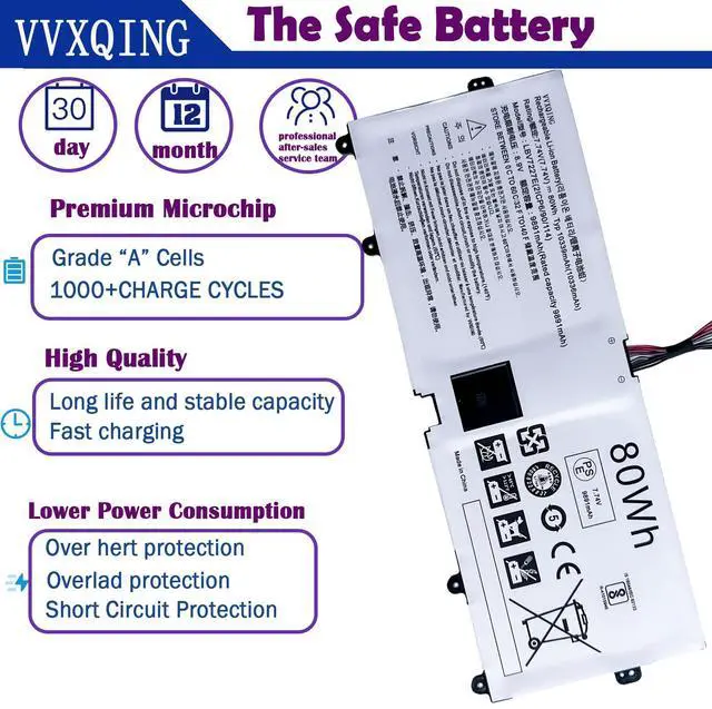 Alt view image 3 of 5 - VVXQING LBV7227E Laptop Battery Replacement for LG Gram 15 16 17 2020 2021 15Z90N 17Z90N 17Z90P 16Z90PG 17Z90N-VA76K 16Z90P 16ZD90P 16Z90PC Series 2IC96/90/114