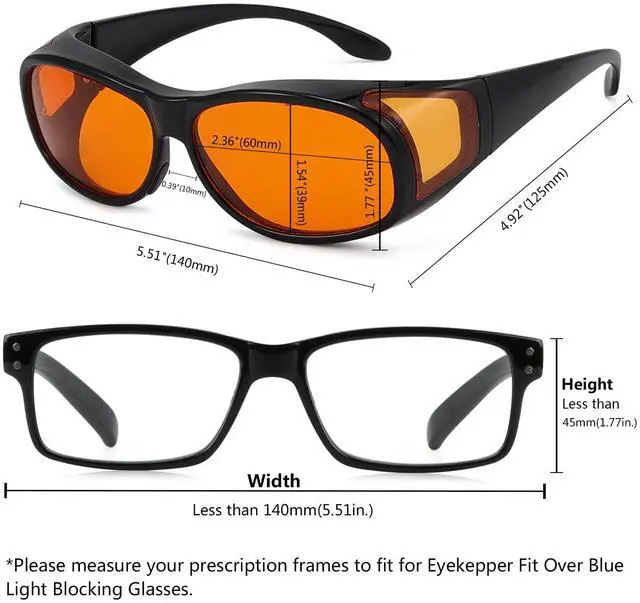 Alt view image 3 of 5 - Eyekepper 2 Pack Fit Over Blue Light Blocking Glasses Wear Over Computer Eyeglasses