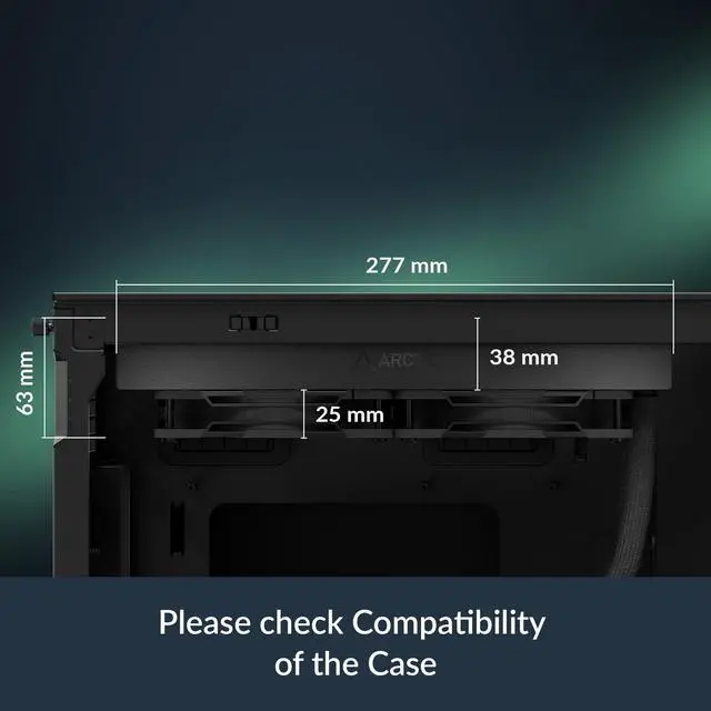Alt view image 2 of 5 - ARCTIC Liquid Freezer III Pro 240 A-RGB - 240 mm AIO CPU Cooler, Water Cooling, 38 mm Radiator, PWM Pump, VRM Fan, AMD AM5/AM4, Intel LGA1851/1700 Contact Frame - Black