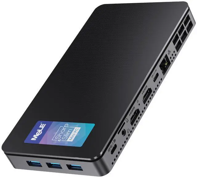 Main image of MeLE Overclock4C N300 Mini PC (up to 3.8GHz 8C/8T) 16GB DDR4 512GB Micro Desktop Computer, 4K Triple Display, All-in-one USB-C, USB3.2/WiFi/BT/Ethernet on Business Home Office