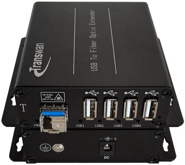 Alt view image 2 of 5 - Transwan USB 2.0 hub Over Fiber Extender to Max 5 Km Over 1 SM Fiber or 500 Meters Over MMF, Compatible with USB 1.1, w/SFP Module, Supports Oscilloscope Devices etc