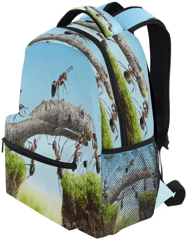 Alt view image 3 of 5 - Blueangle Ant Team Backpack for Boy Girl Teens, Water Resistant School Backpack Lightweight Bookbag Casual Backpack