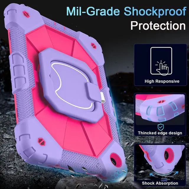 Alt view image 3 of 5 - Auizotl Case for Samsung Galaxy Tab A9+/ A9 Plus Case 11" 2023 (SM-X210/X216/X218) with Screen Protector/360° Rotating Stand,Military Grade Shockproof Cover for Galaxy Tab A9 Plus Cases