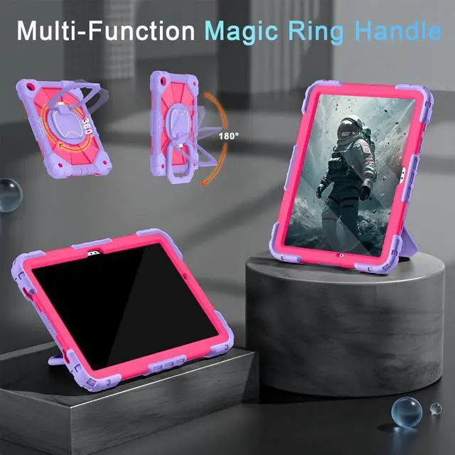 Alt view image 5 of 5 - Auizotl Case for Samsung Galaxy Tab A9+/ A9 Plus Case 11" 2023 (SM-X210/X216/X218) with Screen Protector/360° Rotating Stand,Military Grade Shockproof Cover for Galaxy Tab A9 Plus Cases