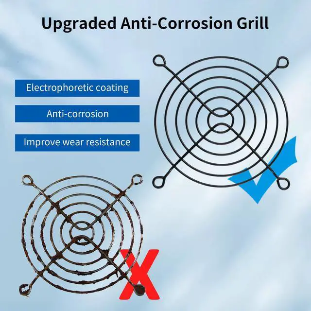 Alt view image 3 of 5 - PANO-MOUNTS 80mm 3.15inch Dual Ball Upgraded IP68 Waterproof Cooling Fan -Max 5000RPM with Stepless Speed Controller for DIY Ventilation Exhaust Projects