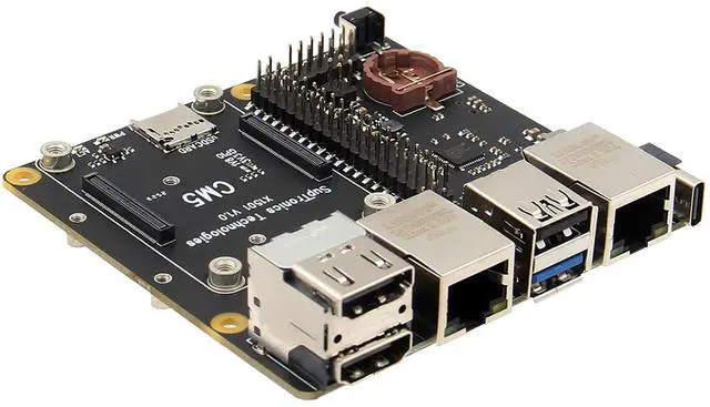 Main image of Geekworm X1501 CM5 IO Carrier Board for Raspberry Pi Compute Module 5 Support Dual M.2 NVMe SSD|1GbE + 2.5GbE Ethernet Ports