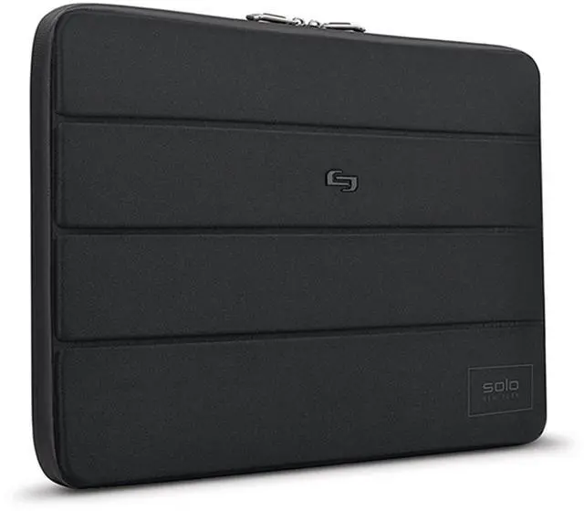 Main image of Solo New York Laptop Bag Sleeve for Women & Men - Travel Case for Computer & Tablet, Fits up to 15.6" Laptops, Fully Padded, Lightweight Construction, Durable Zippers - Bond, Black