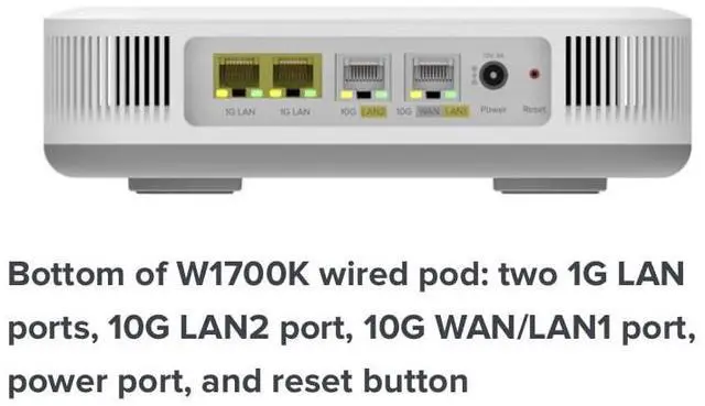 Alt view image 3 of 5 - Quantum Fiber W1700K WiFi 7 Wired POD Centurylink