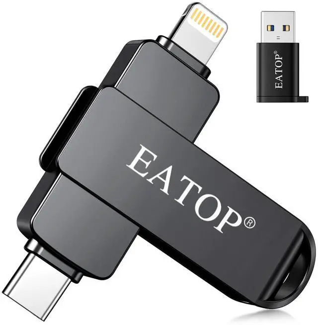 Main image of EATOP 512GB Flash Drive Intended for iPhone iPad, Memory Stick Storage for Photos and Videos Backup, Compatible with iPhone iPad Android PC, Plug and Play, No Application Required (Dark Gray)