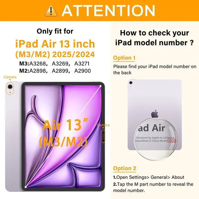 Alt view image 2 of 5 - ROSROME for iPad Air 13 Inch Case M3 2025 / M2 2024 with HD Screen Protector, Shoulder Strap, 360 Stand, Hand Strap, Pen Holder [ Kids Friendly] Heavy Duty Shockproof Drop Protection