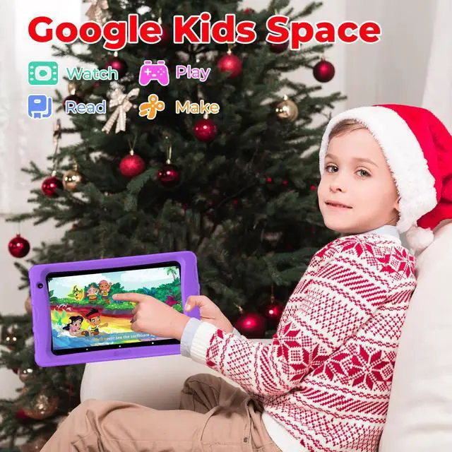 Alt view image 4 of 5 - Contixo 8-inch Kids Tablet - K80A Learning Tablets, Disney eBook Pre-Installed (Value $350), Educator Academy APPs, Parental Controls, Android 13, 32GB, Kid-Proof Case w/ & Stylus, Ages 3-12 - Purple