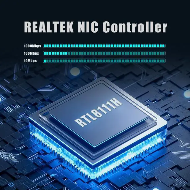 Alt view image 4 of 5 - GLOTRENDS ST7387 4-Port Gigabit PCIe Ethernet Network Card, 4 x RTL8111H Chip, 4 x RJ45 LAN Port, PCIe X1 Installation