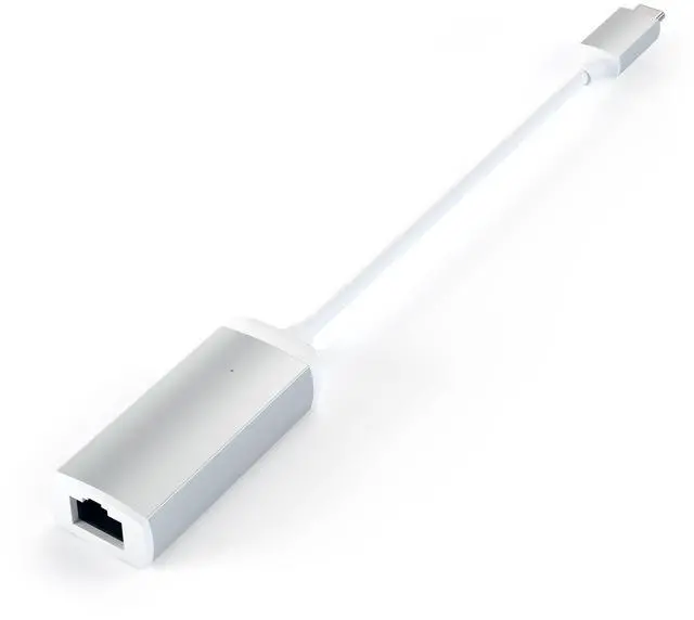 Alt view image 3 of 5 - Satechi USB C to Ethernet Cable, Type-C Gigabit Ethernets Adapter, Aluminum Portable Ethernet-to-USB Converter for MacBook Pro/Air, iPad Pro/Air/Mini, Windows Laptop, Switch (Silver)