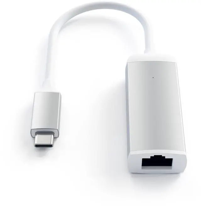 Alt view image 4 of 5 - Satechi USB C to Ethernet Cable, Type-C Gigabit Ethernets Adapter, Aluminum Portable Ethernet-to-USB Converter for MacBook Pro/Air, iPad Pro/Air/Mini, Windows Laptop, Switch (Silver)