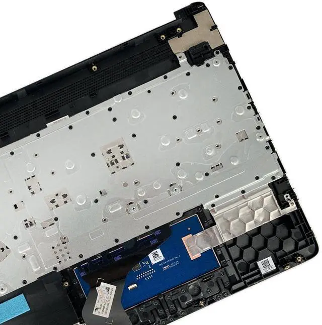 Alt view image 5 of 5 - Rinbers 15.6" Palmrest Upper Case Top Cover with Non-Backlit Keyboard Touchpad Assembly Replacement for HP 15-DW 15DW 15S-DU 15S-DY TPN-C139 L94460-001 - Matte Black