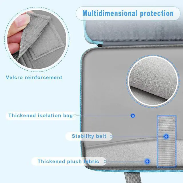 Alt view image 4 of 5 - ZINZ Slim and Expandable Laptop Sleeve 15 15.6 16 Inch Case Bag for 15"-16" Notebooks Water-Resistant Handbag Multipurpose Computer Accessories Storage Bag,G01Y01