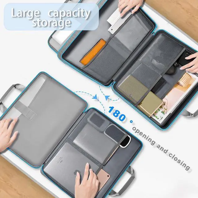 Alt view image 5 of 5 - ZINZ Slim and Expandable Laptop Sleeve 15 15.6 16 Inch Case Bag for 15"-16" Notebooks Water-Resistant Handbag Multipurpose Computer Accessories Storage Bag,G01Y01