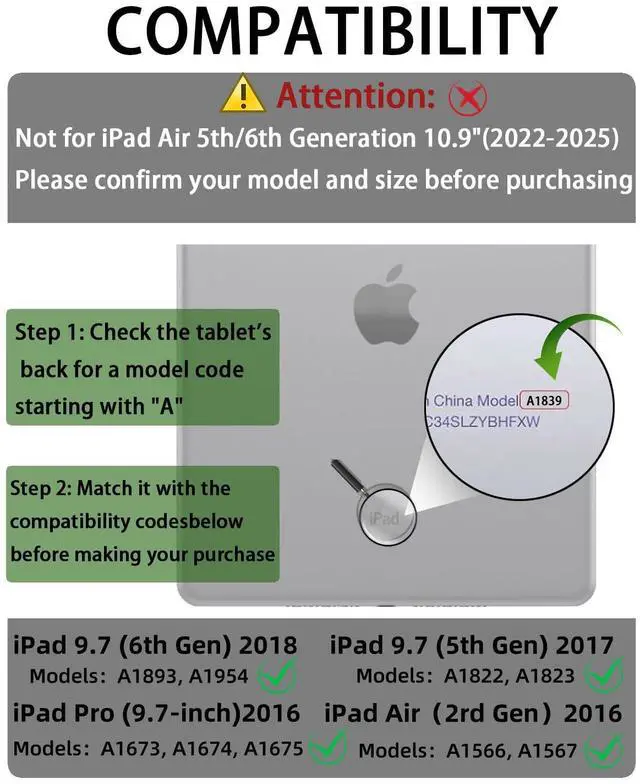Alt view image 2 of 5 - Keyboard Case for iPad 9.7 inch, iPad 6th Generation (2018), iPad 5th Gen (2017), iPad Air 2 (2014), - Mouse and Detachable Keyboard for iPad Pro 9.7, Slim Case with Pen Holder, Auto Sleep/Wake-Pink