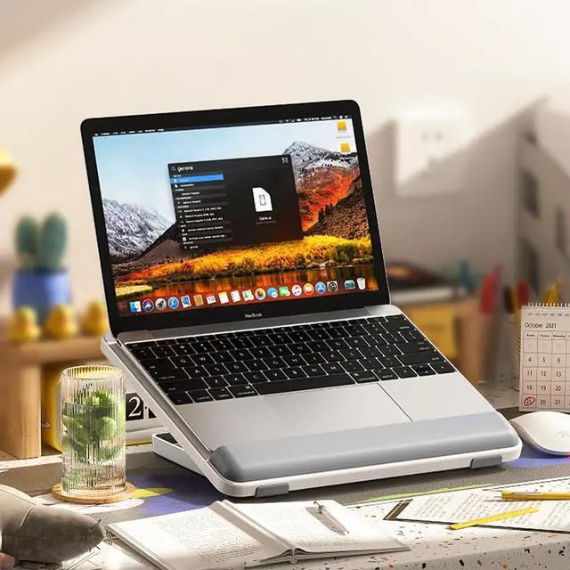 Alt view image 3 of 5 - Tablet Holder Wood Stand,Wooden Laptop Tablet Multi-Function Stand - Adjustable Height Portable Computer Drawing Writing Board Holder, for iPad Pro 12.9/11,iPad Air,iPad Mini and More