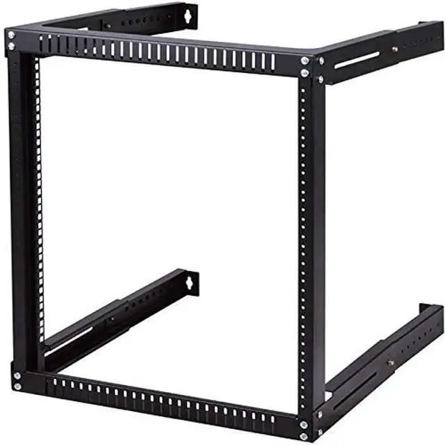 Alt view image 5 of 5 - TECHTOO Wall Mount Rack 9U Adjustable Depth Open Frame 19Inch Server Equipment Rack Heavy Duty Patch Panel Bracket Network Equipment Rack (Adjustable 9U)