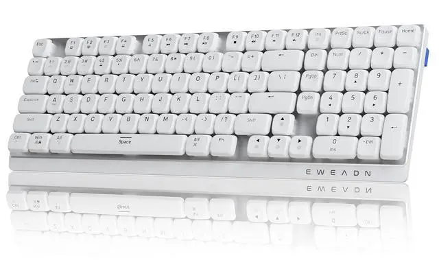 Alt view image 2 of 5 - SEUNKWANG EWEADN MK100 Wireless Gaming Keyboard, White Backlight, X23Pro Wireless Gaming Mouse - White