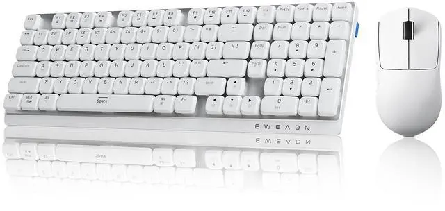 Main image of SEUNKWANG EWEADN MK100 Wireless Gaming Keyboard, White Backlight, X23Pro Wireless Gaming Mouse - White