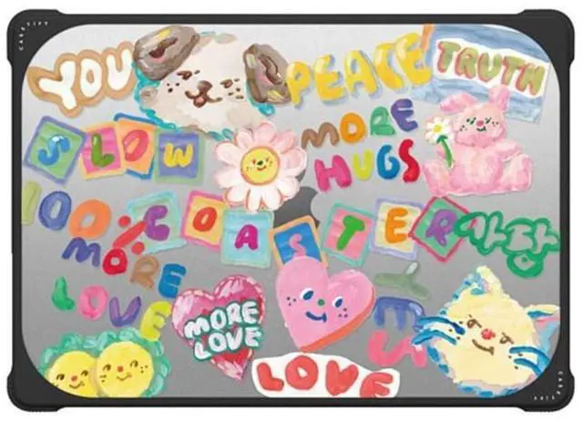 Alt view image 2 of 4 - CASETiFY Bounce MacBook Pro 16-inch (M3/M4) Case [Enhanced Protective Corner Design/Ventilation Cutouts/Anti-Slip Grip] - Slowcoaster Sticker MacBook Case - Clear Black