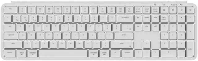 Alt view image 2 of 5 - Keychron B6 Pro Full-Size Ultra-Slim Wireless ZMK Custom Keyboard, Triple-Mode 2.4 G/Bluetooth 5.2/Wired Programmable, Lightweight Quiet Key with Numeric Keypad for Mac/Windows, Ivory White