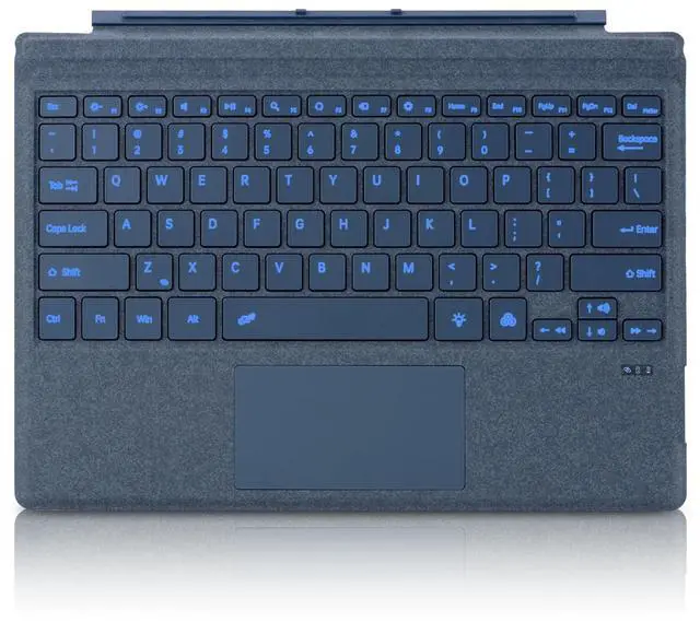 Main image of Seagtigau Keyboard Type Cover for Microsoft Surface Pro 7+ Pro 7 Pro 6 Pro 5 Pro4 Pro3, 12.3 inch, Ultra-Slim Bluetooth Multi-Touchpad Mouse Rechargeable, 7-Color LED Backlit (Sapphire with Backlit)
