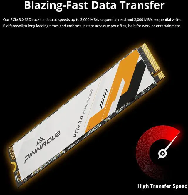 Alt view image 2 of 4 - Timetec 1TB SSD NVMe PCIe Gen3x4 8Gb/s M.2 2280 3D NAND High Performance SLC Cache Read Speed Up to 2,000MB/s Internal Solid State Drive for PC Laptop and Desktop (Pinnacle)