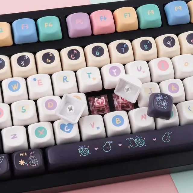 Alt view image 5 of 5 - Tsungup MOA Keycaps,126 Keys PBT Cute Dessert Cheese Muffin Ice Custom Keycaps,Dye-Sub Key Caps Keyboard Keycap Set for 60% 65% 75% 80% 100% MX Switches Mechanical Keyboard