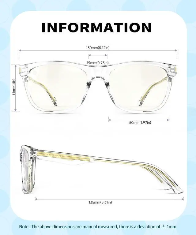Alt view image 3 of 5 - ANYLUV Blue Light Glasses for Kids, Youth Protection Glasses for Gaming, Teen Blue Light Glasses Reduce Eye Strain