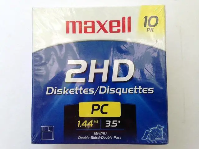 Main image of Maxell 3.5 HD 1.44MB Pre-Formatted MF2HD 10-Pack