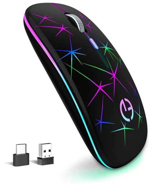 Alt view image 2 of 5 - TaIYanG Keyboard Case for iPad Air 11-inch M2/ Air 5th/ 4th Generation Bundle with Wireless Mouse, 2.4G Portable Optical Quiet Cute Mouse with USB Receiver and Type C Adapter