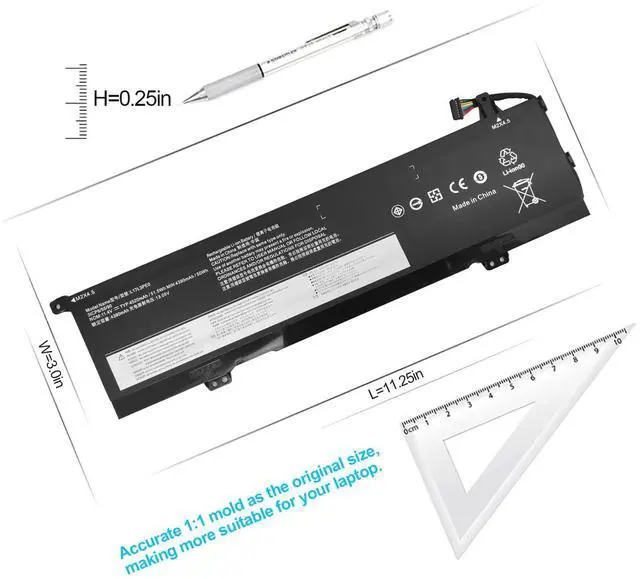 Alt view image 3 of 5 - Laptop L17C3PE0 L17L3PE0 Battery Replacement for Yoga 730 15 730-15 730-15IKB 730-151KB 81CU 81JS 730-15IWL 730-151WL Series Notebook 5B10Q39196 5B10Q39197 5B10W67390 5B10W67214 Black (51.5WH 3-Cell)