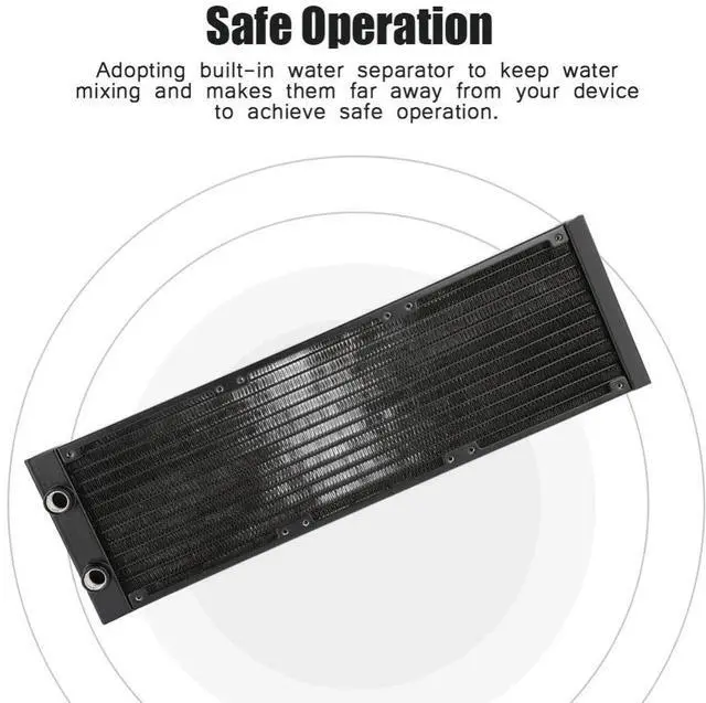 Alt view image 4 of 5 - Socobeta 12 Tubes Computer Water Radiator Fast Heat Dissipation PC Heat Exchanger for Computer CPU Heat Dissipation (360mm)