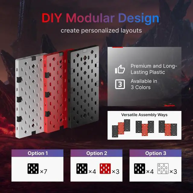 Alt view image 3 of 5 - PEGZONE Desk Side Storage Organizer No Drill Under Desk Laptop Holder Bundle with 7 PCS Controller and Headphone Holder Wall Mount