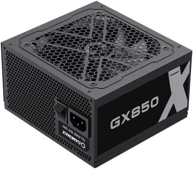 Alt view image 3 of 5 - GAMEMAX GX-850 80 Plus Gold Power Supply, LLC and DC-DC Circuit, FDB Fan, Fully Modular, Black