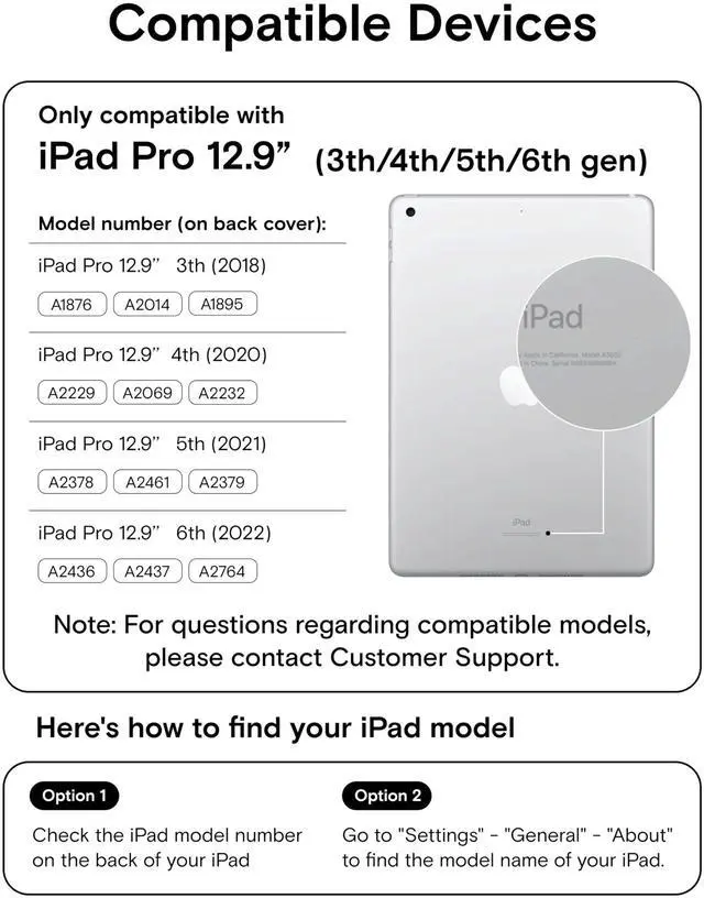 Alt view image 2 of 5 - MOFT Folio Case for iPad Pro 12.9" (3~6 gen.) with Detachable Pencil Holder, Protective & Lightweight, Durable MOVAS Material and Comfortable Touch for Browsing, Drawing & Studying,Jet Black