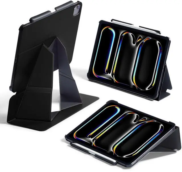 Main image of MOFT Folio Case for iPad Pro 12.9" (3~6 gen.) with Detachable Pencil Holder, Protective & Lightweight, Durable MOVAS Material and Comfortable Touch for Browsing, Drawing & Studying,Jet Black