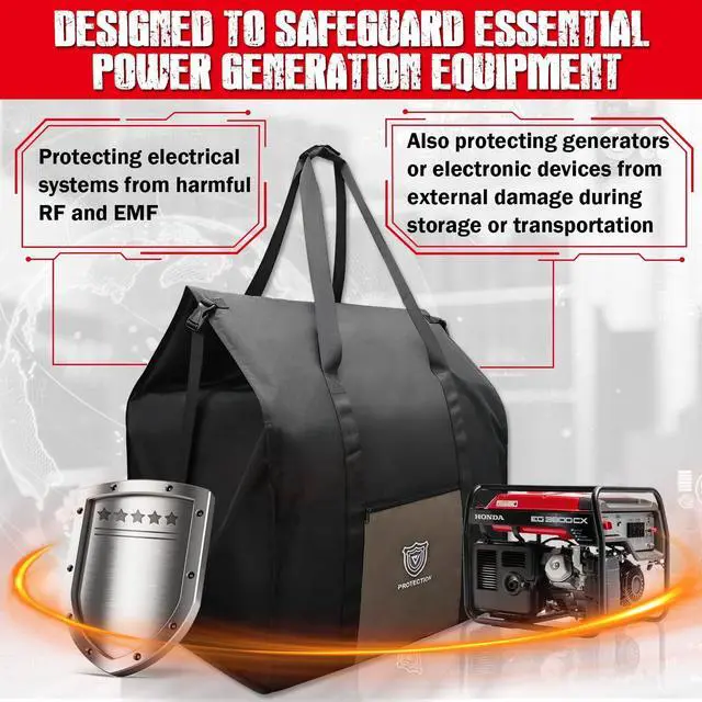 Alt view image 3 of 5 - Faraday Bag for Generators and Extra-Large Electronic Devices, Military-Grade Faraday Cage for EMP Protection & Digital Forensics to Protect Personal Security (X-Large)