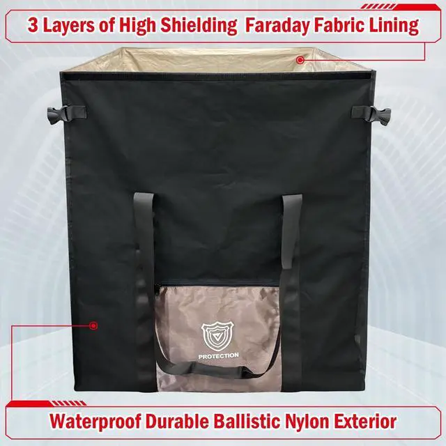 Alt view image 4 of 5 - Faraday Bag for Generators and Extra-Large Electronic Devices, Military-Grade Faraday Cage for EMP Protection & Digital Forensics to Protect Personal Security (X-Large)