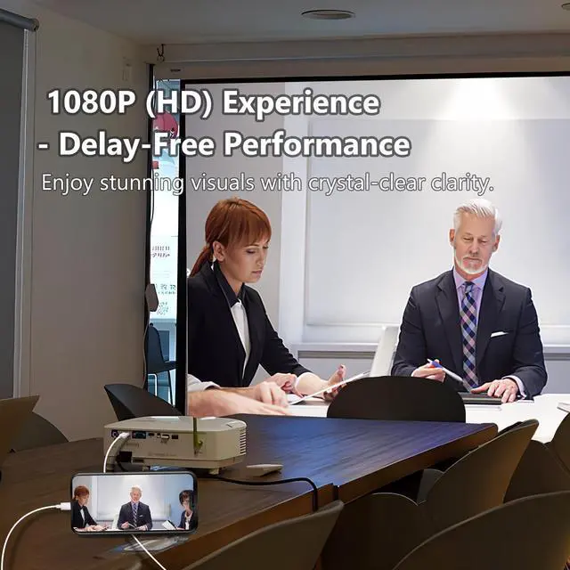 Alt view image 2 of 5 - Lightning to HDMI Cable for iPhone Digital AV Adapter 1080P HD Video Sync Screen Connector iPhone to HDMI for TV Projector Monitor 13.2FT Support iOS 18