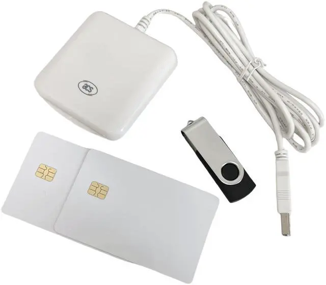 Main image of USB ACR38_I1 CAC PC/SC Contact Smart Chip IC Card Reader Writer Support ISO7816 A B C Memory Cards with 2PCS SLE4442 Chip Card, 1PCS SDK Kit (Install Driver Required) by XCRFID