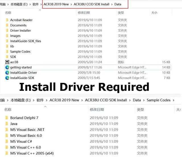 Alt view image 3 of 5 - USB ACR38_I1 CAC PC/SC Contact Smart Chip IC Card Reader Writer Support ISO7816 A B C Memory Cards with 2PCS SLE4442 Chip Card, 1PCS SDK Kit (Install Driver Required) by XCRFID