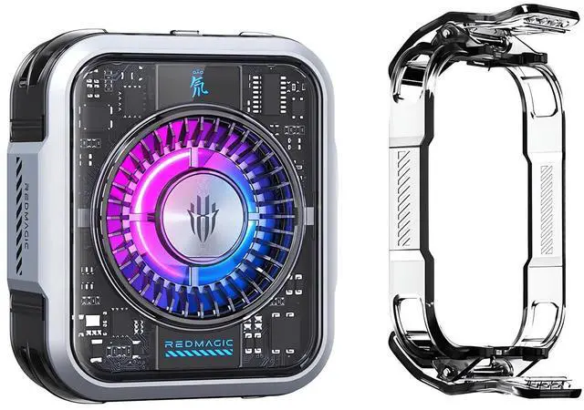 Main image of nubia RedMagic Magnetic Cell Phone Cooler 5 Pro with Clip, Cellphone Radiator Fan for Phone with RGB LED Semiconductor Heatsink Cooling 36W Mobile Phone Cooling Fan for Phone Gaming, Live Streaming