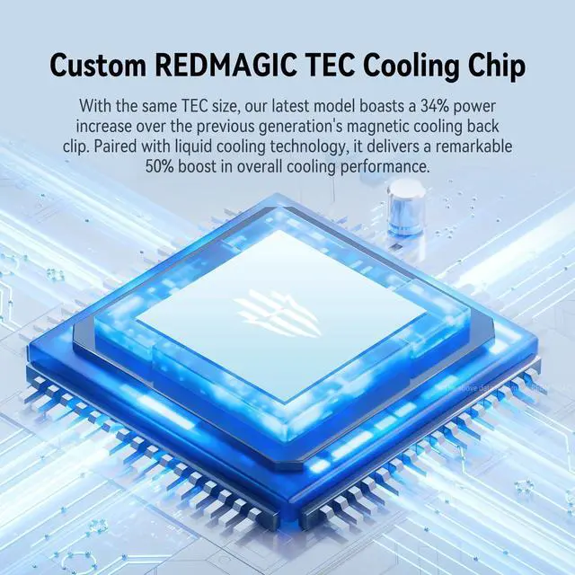 Alt view image 3 of 5 - nubia RedMagic Magnetic Cell Phone Cooler 5 Pro with Clip, Cellphone Radiator Fan for Phone with RGB LED Semiconductor Heatsink Cooling 36W Mobile Phone Cooling Fan for Phone Gaming, Live Streaming