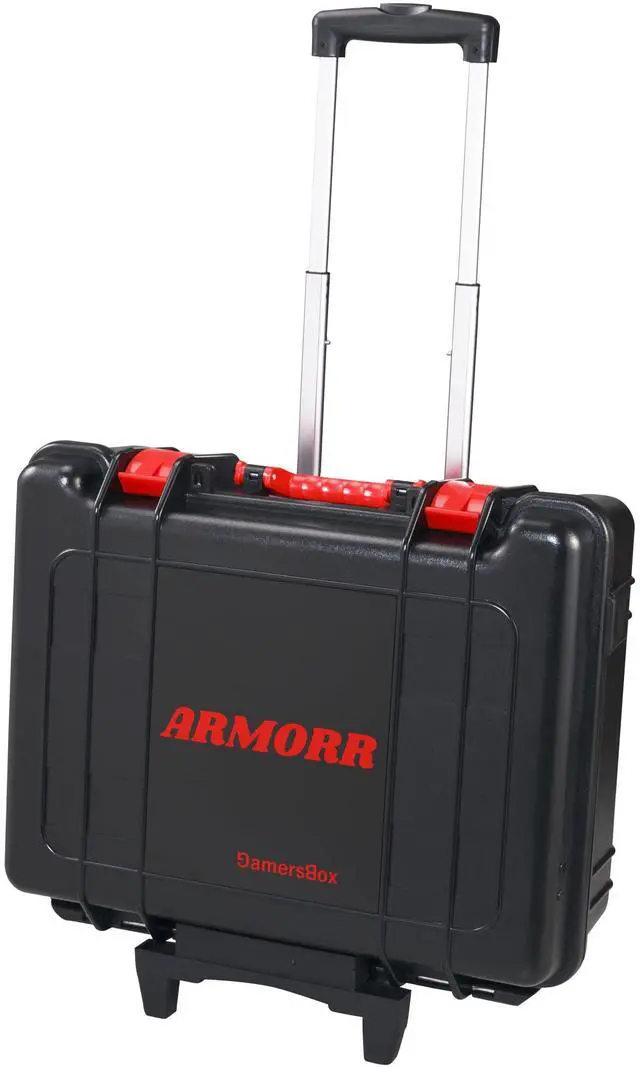 Alt view image 4 of 5 - ARMORR GAMERSBOX Portable Gaming Monitor - 21.5" FHD IPS Display (max. 75Hz, FreeSync), Tough IP65 Hard Shell Case, Compatible with PS4/PS5 Xbox, HDMI Cable, Wheeled Trolley & VESA Stand